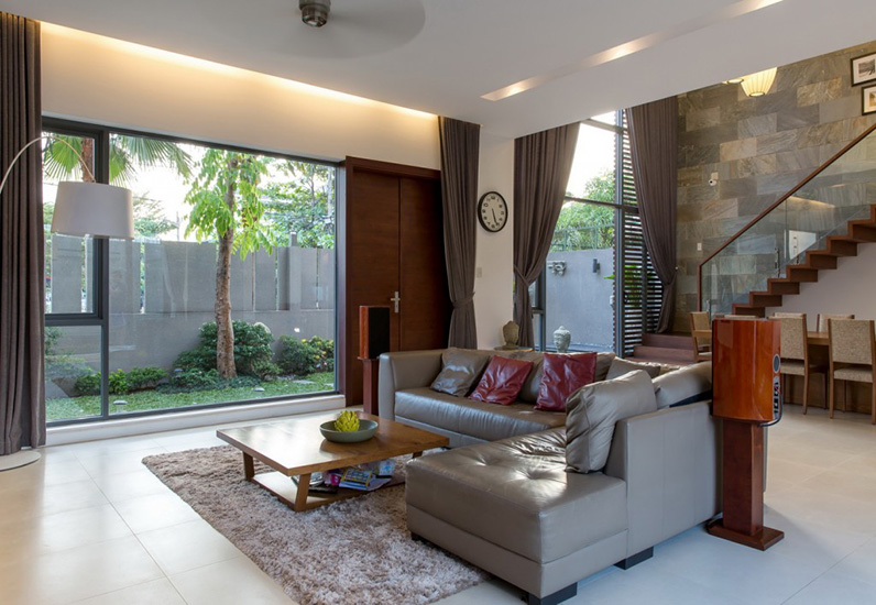 Nội thất phòng khách được thiết kế hướng đến sự đơn giản