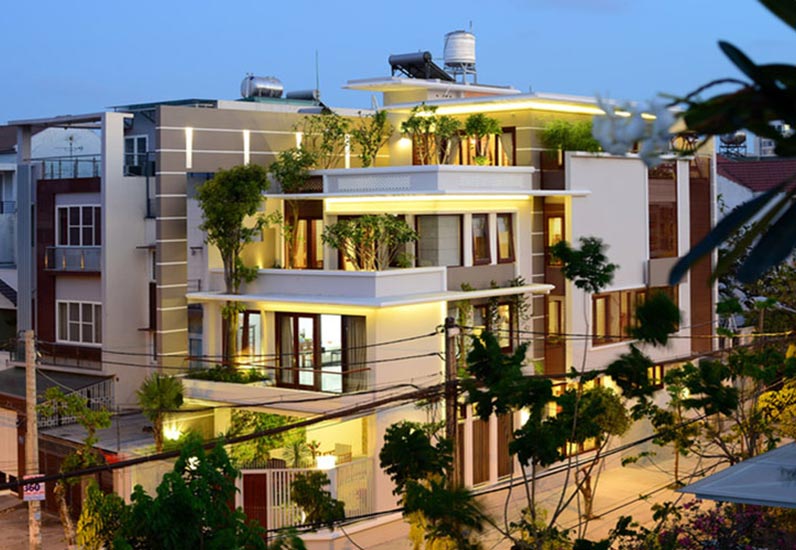 mẫu biệt thự đẹp 4 tầng