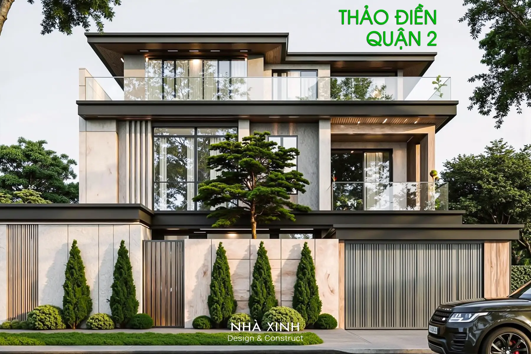 Biệt thự hiện đại 3 tầng Aurum Villa phong cách Modern Essence - Tổng thể 4