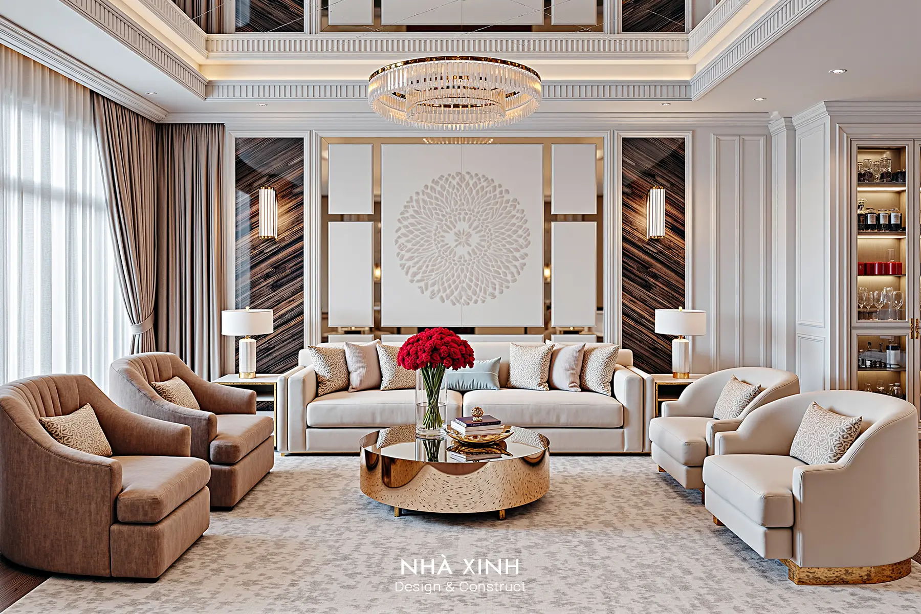 Hệ thống cửa kính lớn tại Sunshine Villa