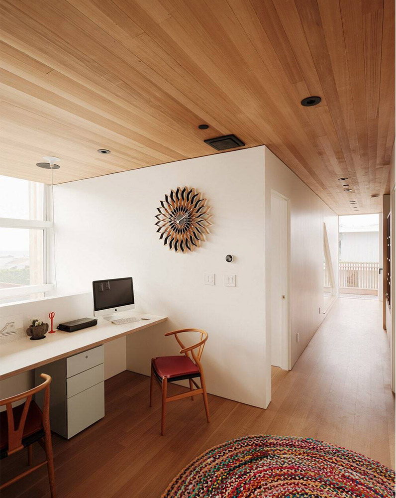 Thiết kế phòng làm việc biệt thự gỗ phong cách hiện đại