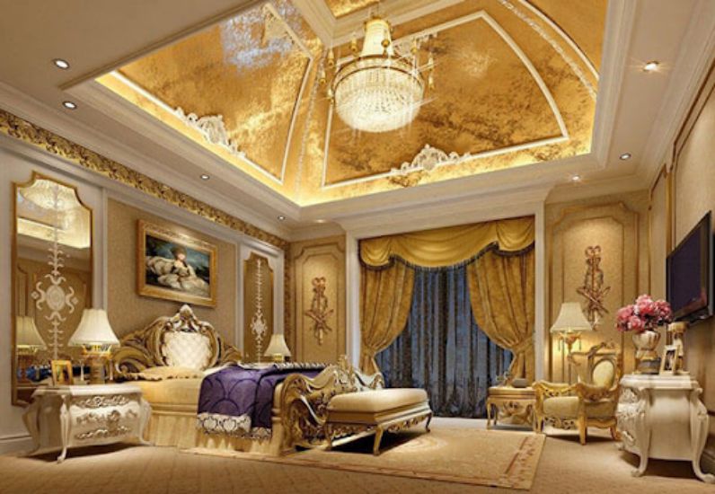 Phòng ngủ cổ điển nguy nga hoành tráng như cung điện hoàng gia