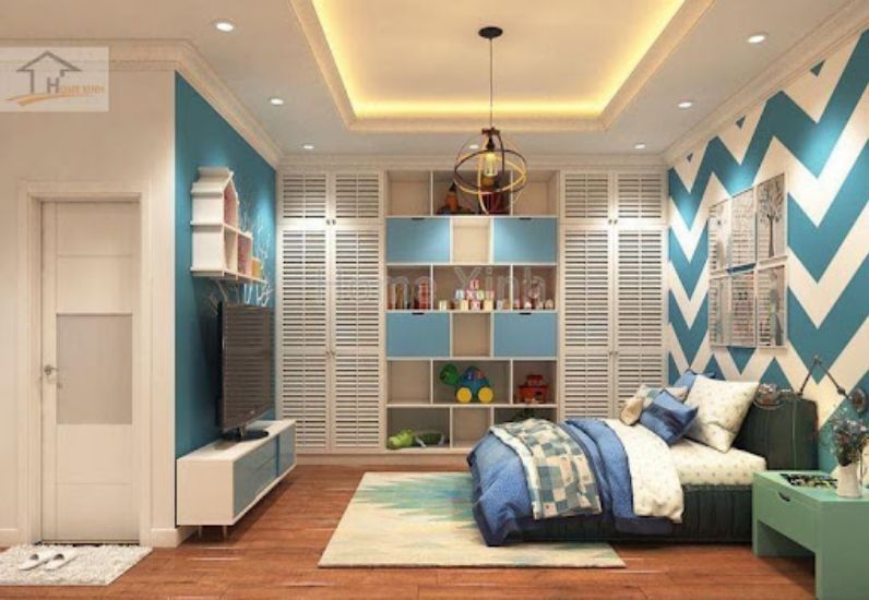 Thiết kế phòng ngủ cho trẻ với đa dạng màu sắc