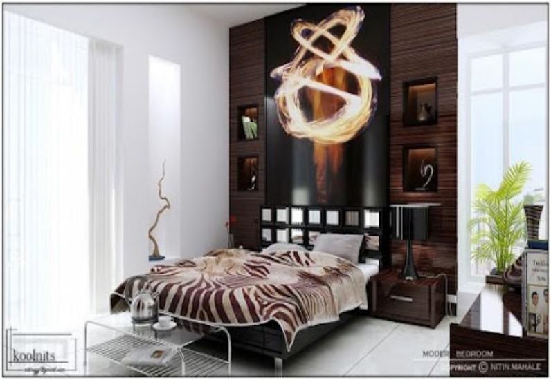 Thiết kế phòng ngủ đẹp với bức tranh áp đảo