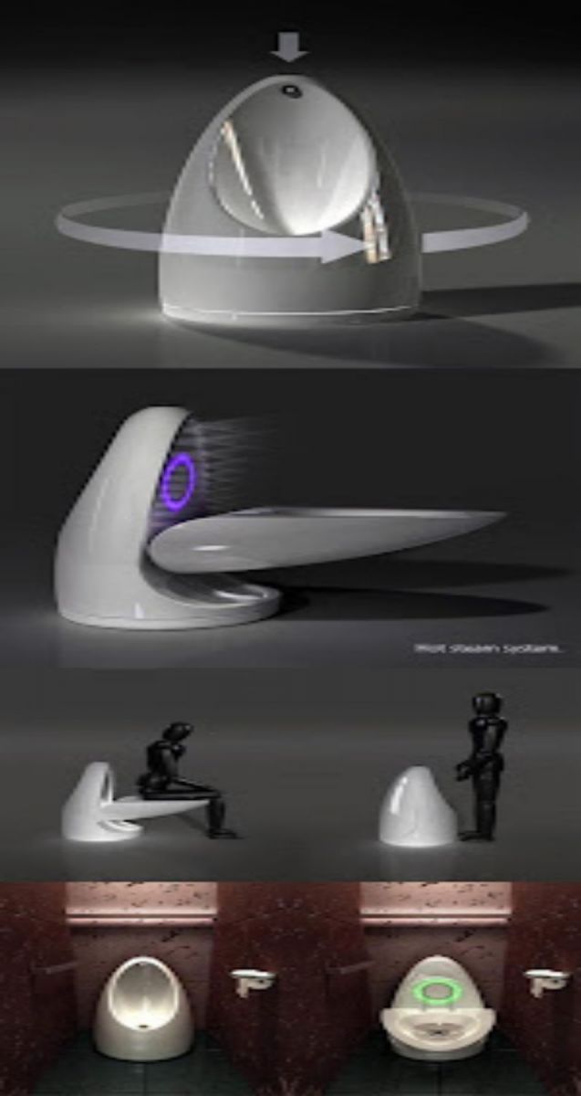 Thiết kế phòng tắm tương lai với hệ thống xử lý tự động và tia UV