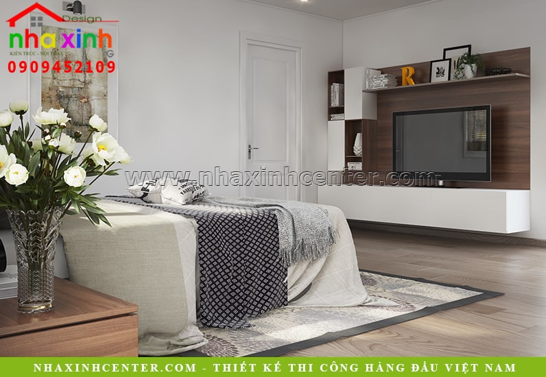 Thiết kế phòng ngủ thứ 2 biệt thự 3 tầng đẹp