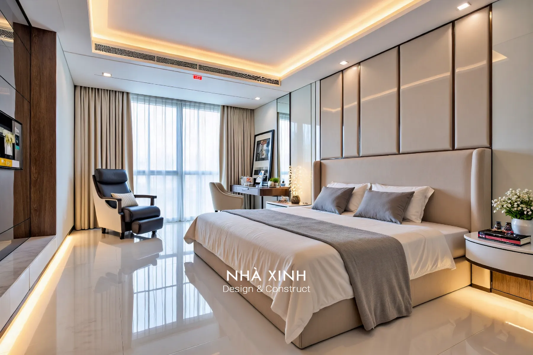 Trần thạch cao & đèn chùm lớn