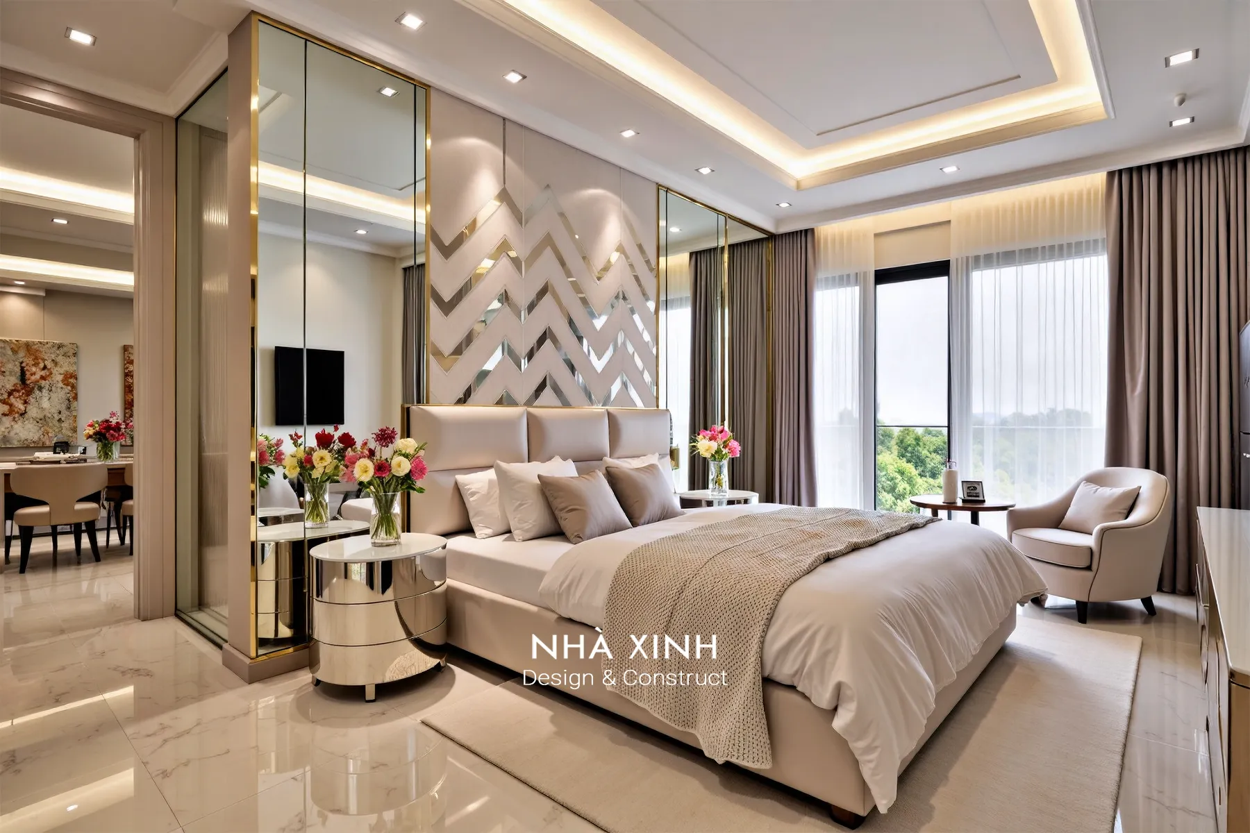 Bếp chữ I tân cổ điển
