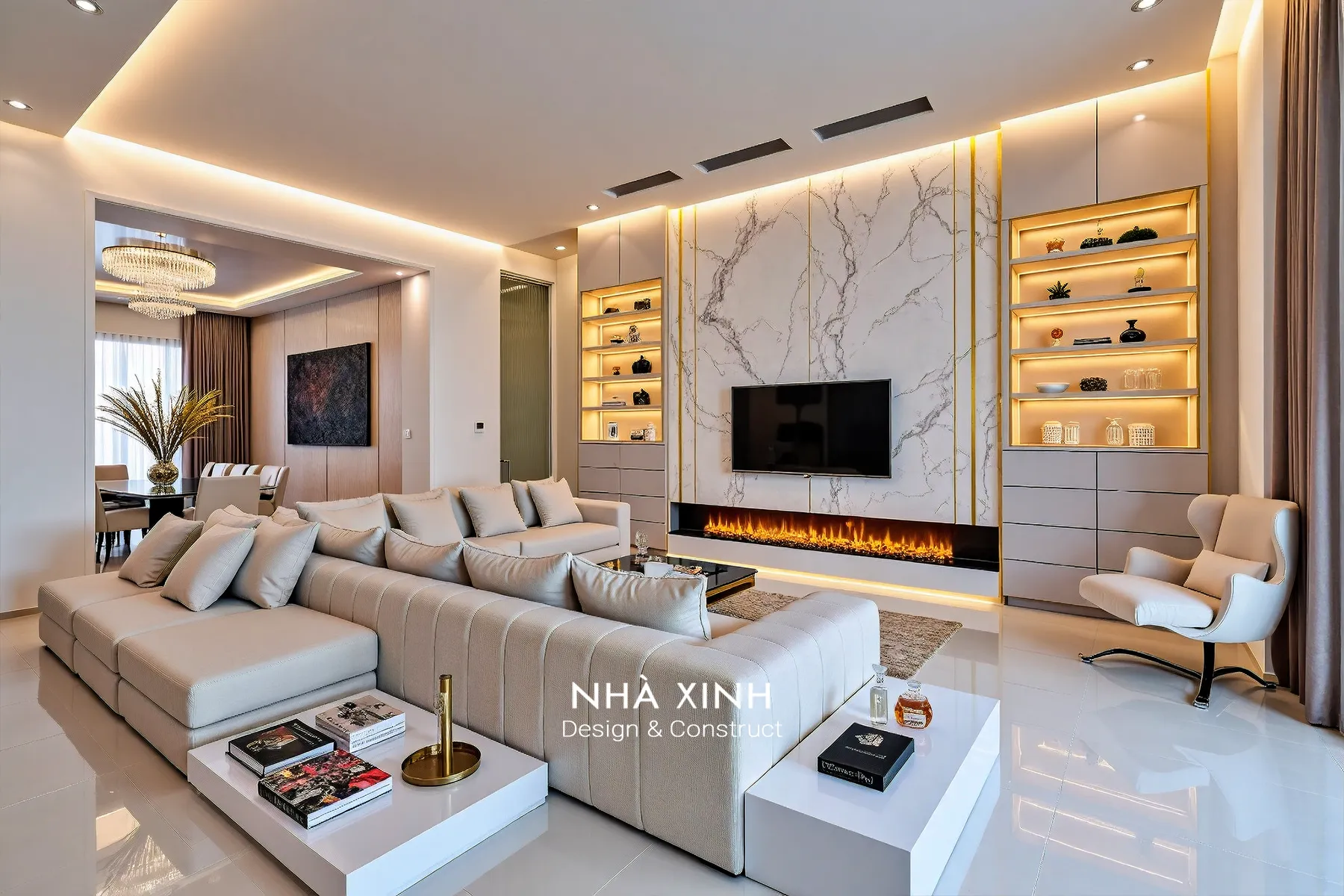 Phòng ngủ master đầu giường bọc