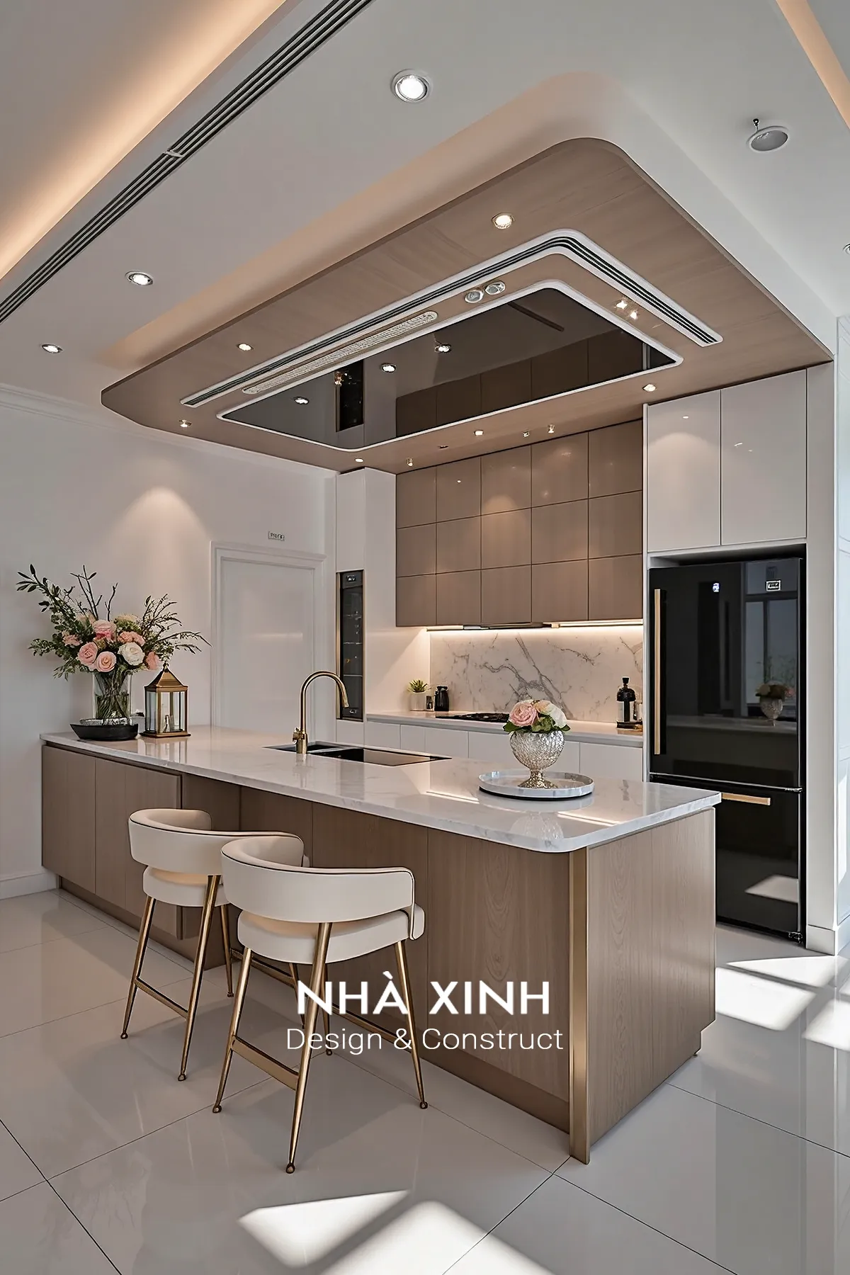 Phào chỉ và tường vân gỗ