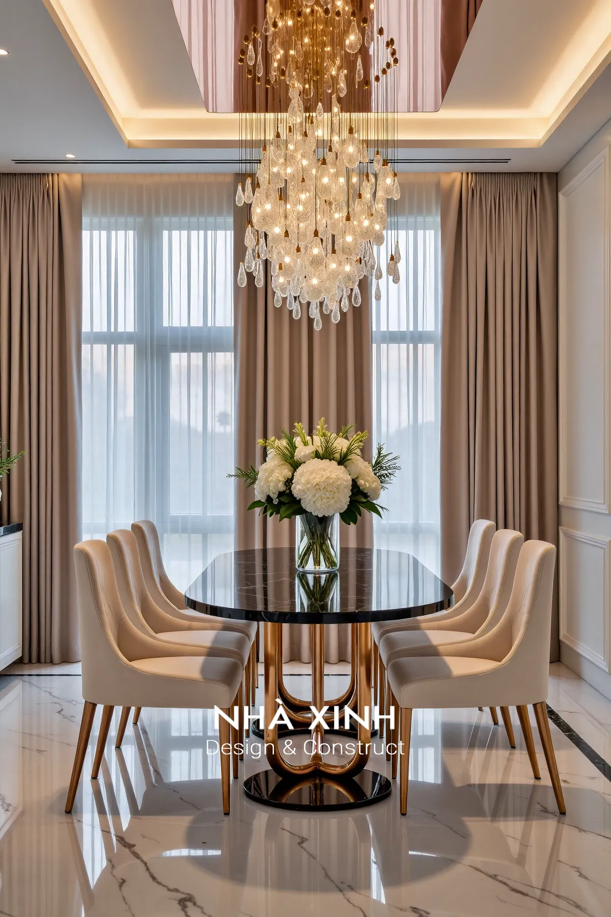 Cận cảnh tay vịn cầu thang