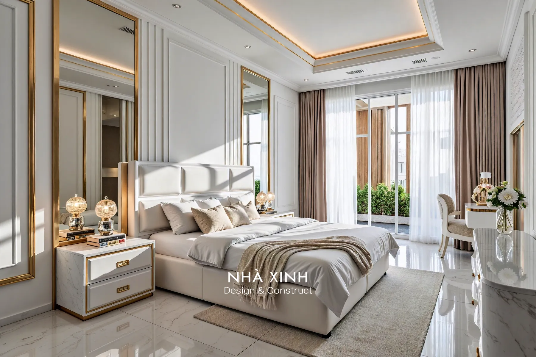 Bếp chữ I Melamine vân gỗ
