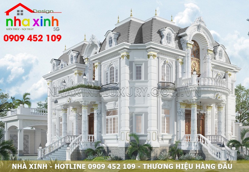 Mẫu Thiết Kế Biệt Thự Cổ Điển Đẹp Sang Trọng