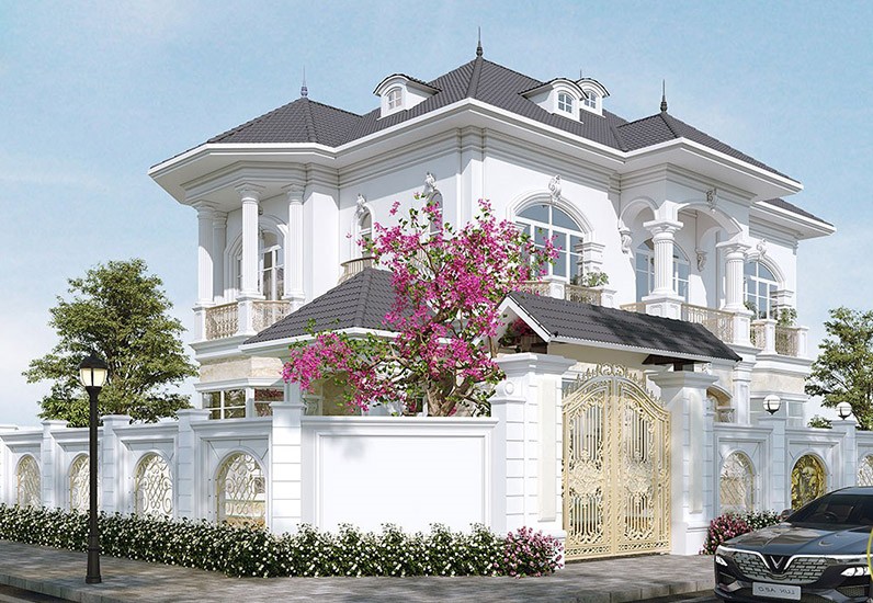 Mẫu Biệt Thự Tân Cổ Điển 2 Tầng Sang Trọng Tại Nghệ An