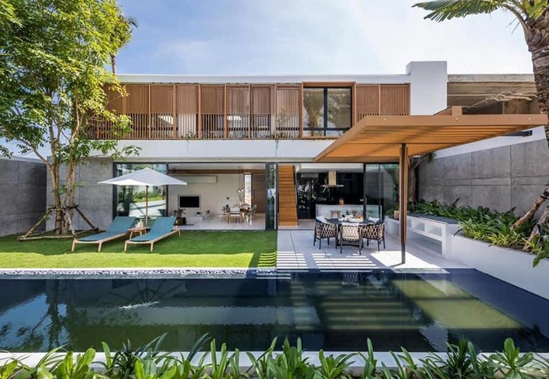 biệt thự 2 tầng hiện đại 