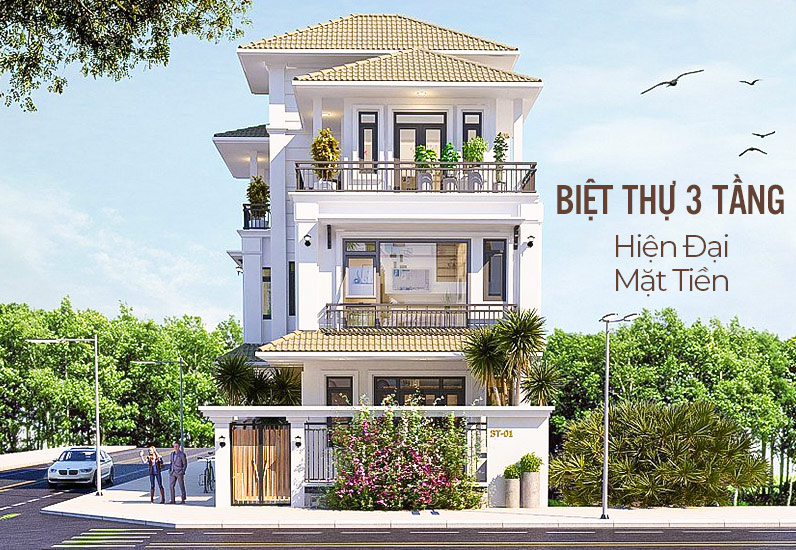 Mẫu Biệt Thự 3 Tầng Hiện Đại 5 Phòng Ngủ Đáng Đầu Tư Nhất Năm 2022