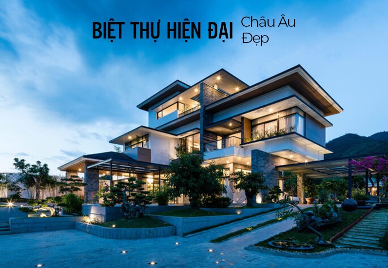 Mẫu Thiết Kế Biệt Thự Hiện Đại Châu Âu Có Sân Vườn Đẹp 500m2