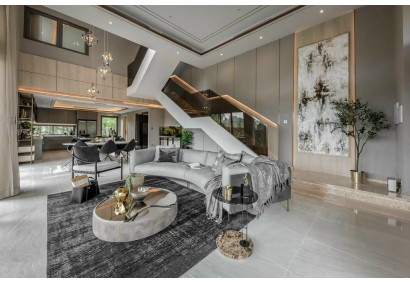 Thiết Kế Nội Thất Biệt Thự Hiện Đại Kiểu Châu Âu Có Cửa Kính Đẹp