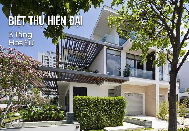 BIỆT THỰ ĐẸP VỚI GIÀN HOA SỨ